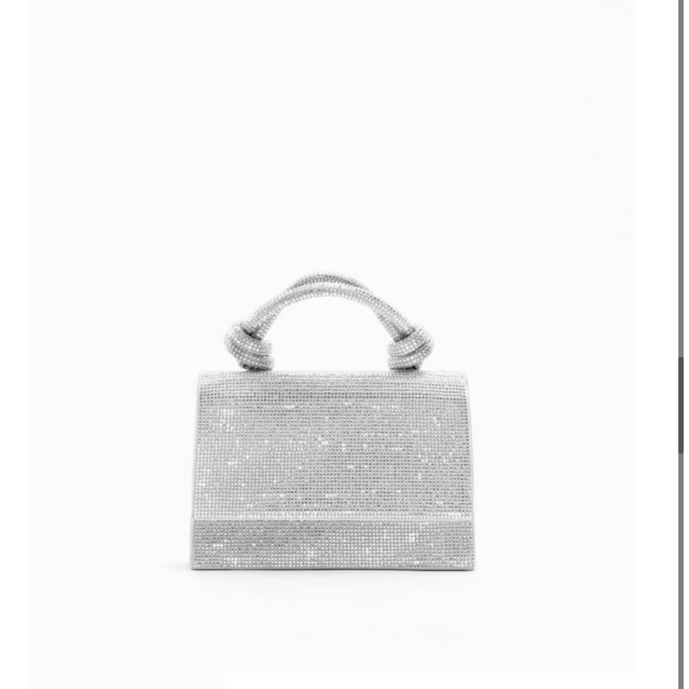 ZARA silver sparkly purse